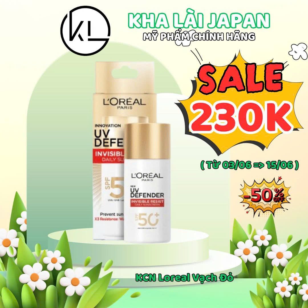 Kem Chống Nắng L'Oréal UV Defender SPF50+ Vạch Đỏ