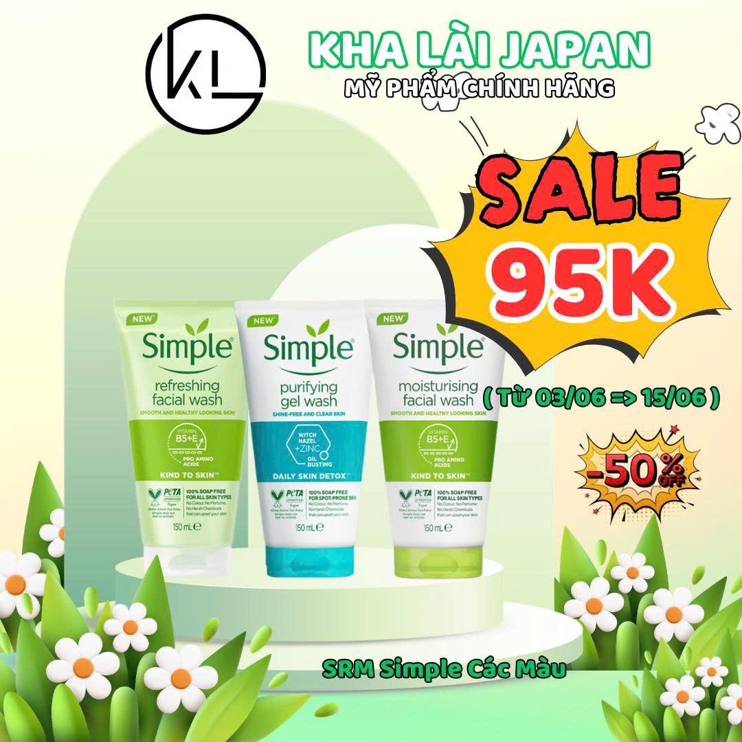 Sữa Rửa Mặt Simple Kind To Skin (Đủ Mẫu)